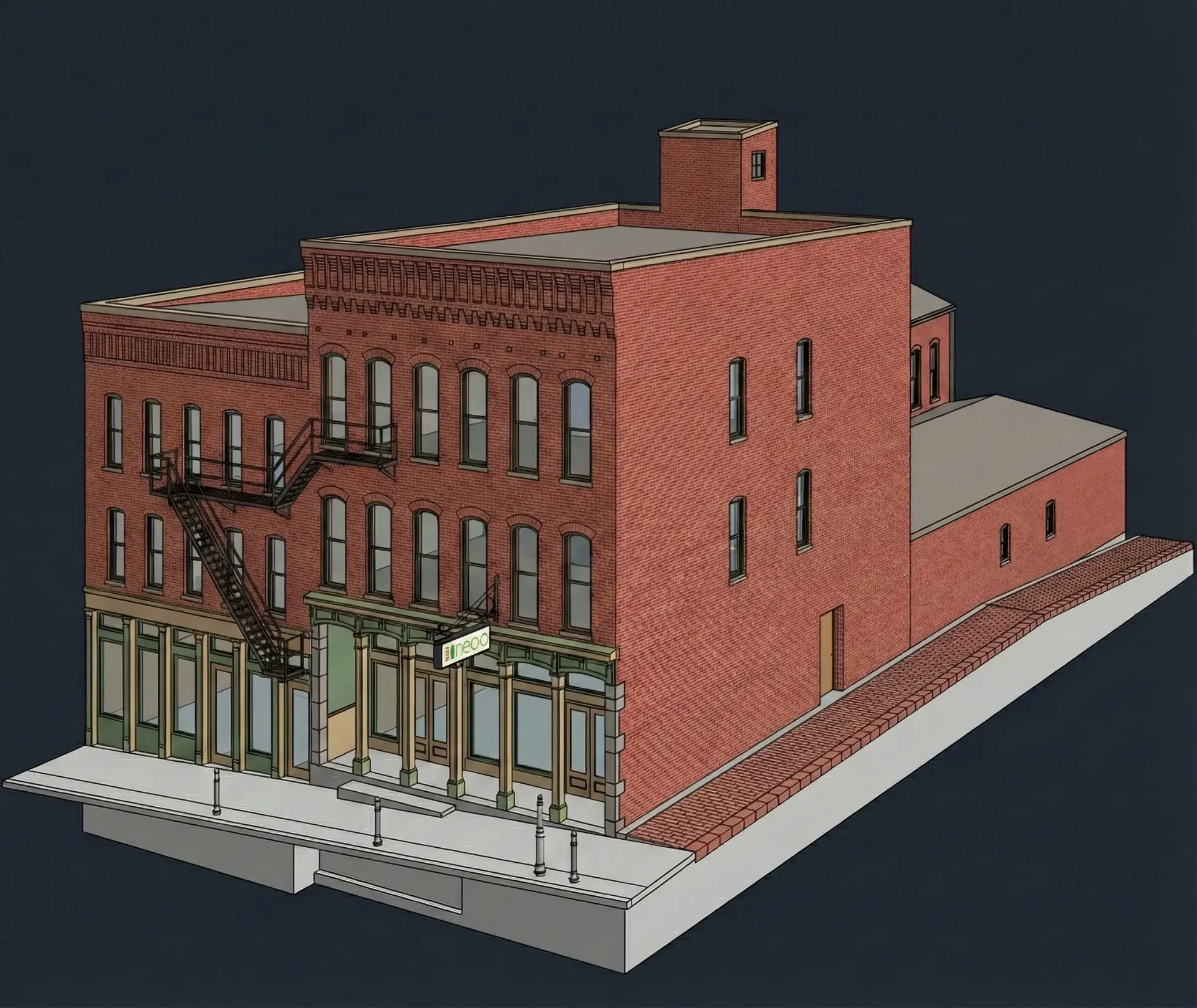 134 N Main St - Revit Model by ZEALOT Reality Capture